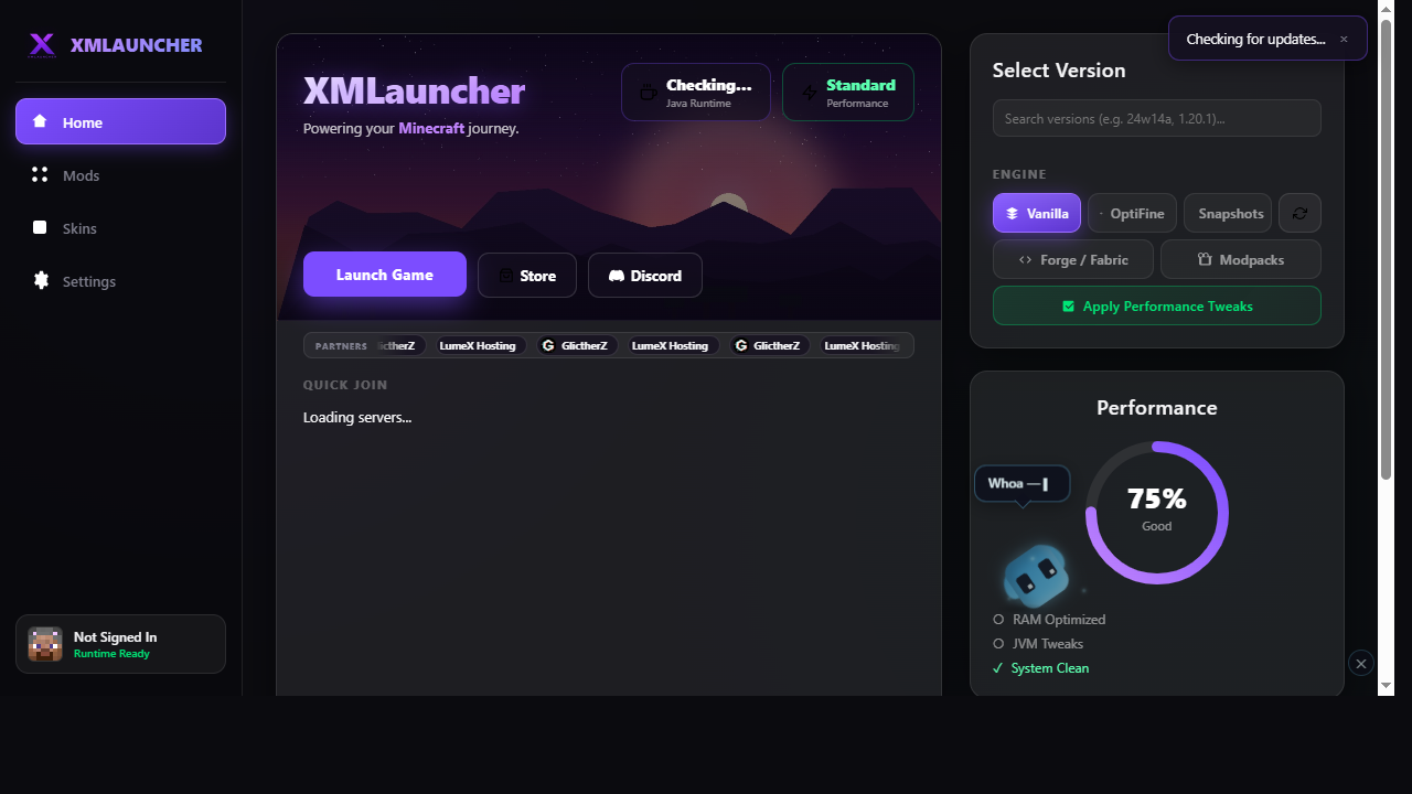 Launching a modpack from XMlauncher