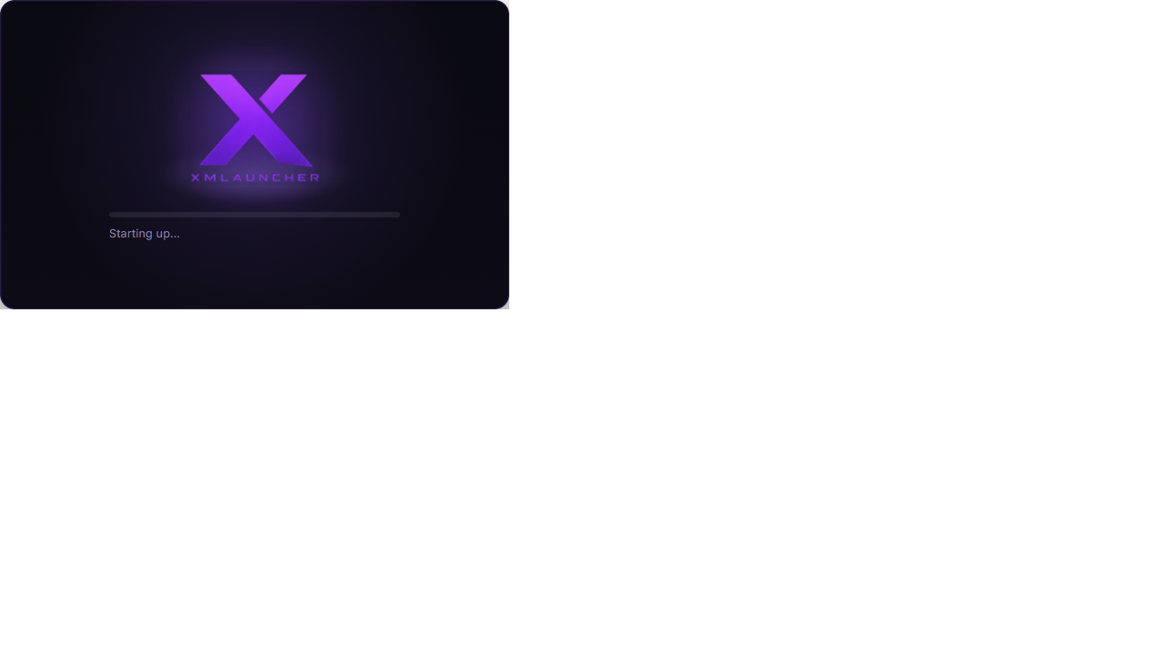 XMlauncher startup sequence